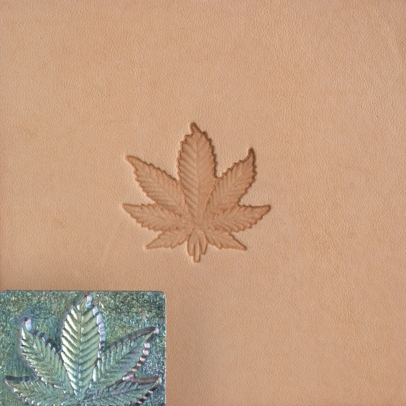 Custom Leather - Hemp Leaf Stamp