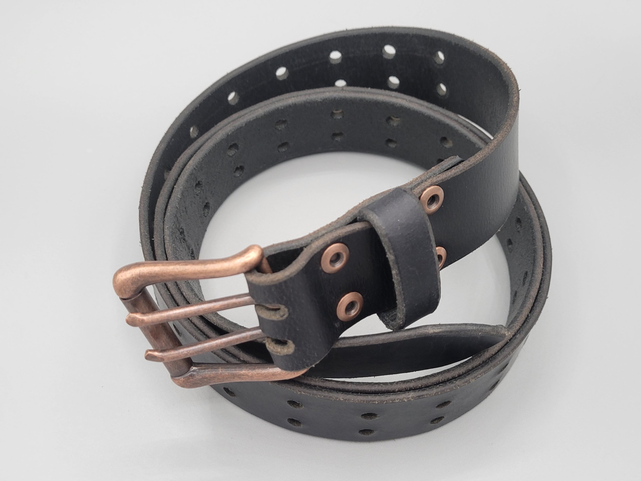 Black Leather Bondage Belt