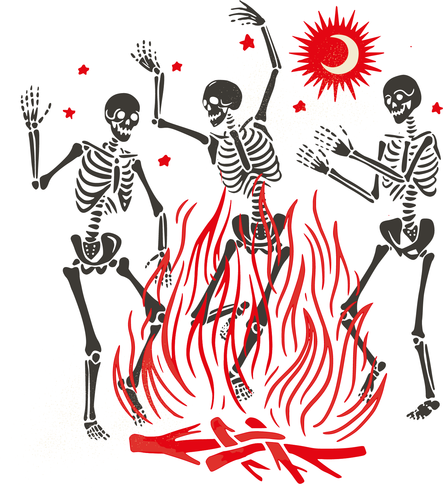 American Ruin - Dancing skeletons dancing in fire